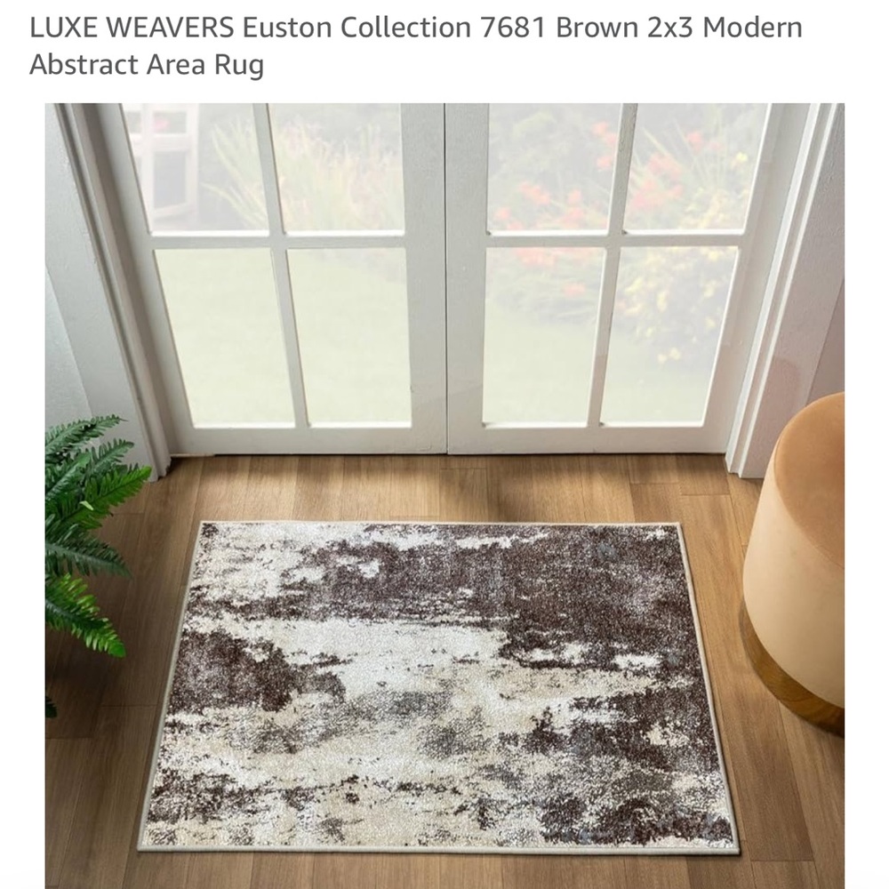 Weavers Brown Modern Abstract Area Rug